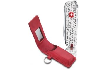 Image of Victorinox Classic SD- Limited Edition w/ Leather Mirrored Pouch, Love Song / Red Pouch 58228