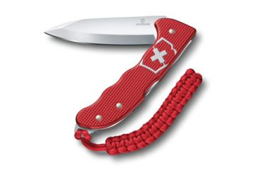 Image of Victorinox Hunter Pro Alox Folding Knife with Clip and Paracord, Red, 130mm 0.9415.20