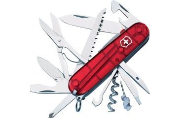 Image of Victorinox Huntsman Lite Translucent Swiss Army Knife Ruby 53271