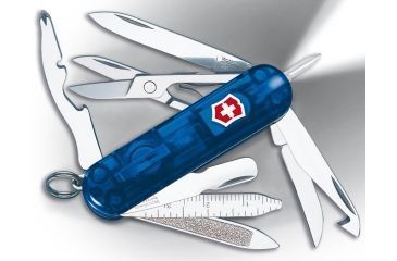 Image of Victorinox Midnite MiniChamp Swiss Army Knives, Colors Victorinox Midnite MiniChamp Translucent Swiss Army Knives Sapphire