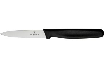 Image of Victorinox Paring Knife, 3.25in. blade. Longer handle design, black nylon handle VN40508