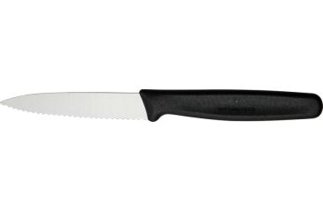 Image of Victorinox Paring Knife, 3.25in. stainless wavy edge spear point blade, Black nylon handle VN40602