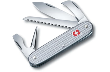 Image of Victorinox Swiss Army 7 Folding Knife, Silver/Ribbed, 0.8150.26