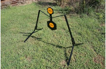 Image of Viking Solutions AR500 Rifle Gong Spinner Target - AR500 steel with 10 &amp; 6 targets 3/8 Plate Includes stand, VKS-VRS001