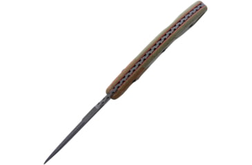 Image of Viking Tactics Crusader Knife, 9.25in Overall, 3.5in 1095Hc Steel Blade, Green/ Brown Canvas Micarta Handle, Tan Kydex Molle Compatible Sheath, VTACK2-C