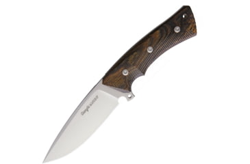 Image of Viper Ganghi Knife, 9.75in Overall, 4.5in Satin Bohler N690 SS Blade, Grooved Bocote Wood Handle, Brown Leather Sheath, V4880BC
