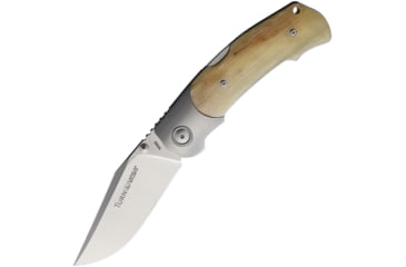 Image of Viper TURN Lockback Ram Horn Folding Knife, 3.25 satin finish Bohler M390 stainless blade, Rams horn handle, V5986MO