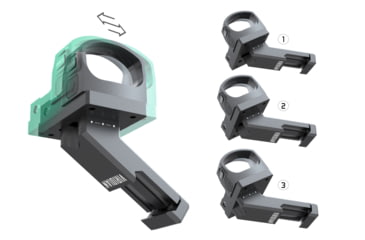 Image of Viridian Weapon Technologies Pinch Adjustable 35 Degree Offset Optics Mount, Shield RMSc Adapter, 982-0036