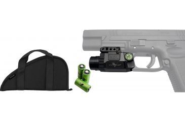 Image of Viridian Zombie Universal Fullsize Green Laser Sight KIT2 w/ Pistol Case BD600VR &amp; CR123 Battery VIR-CR123-3