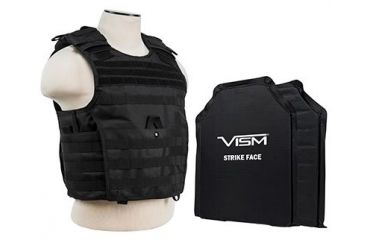 Image of Vism 2963 Series Expert Plate Carrier includes two of the Larger BSC1114 Soft Ballistic Panels, Black BSLCVPCVX2963B-A