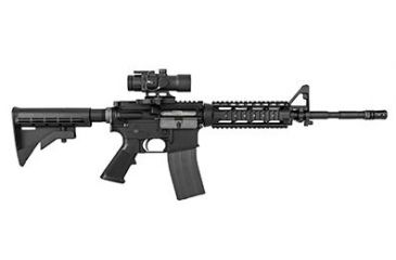 Image of NcSTAR 3.5x32 Blue/Green Illum. Compact Prismatic Optic Rifle Scope, Urban Tactical Ret., Green Lens SEECPRQ3532G