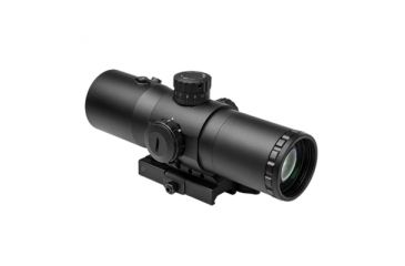 Image of VISM CBT Series 3.5X40 Prismatic Scope/Built In Red Laser/Blue Ill./Mil Dot/Green Lens, BLACK VCBTREM3540G