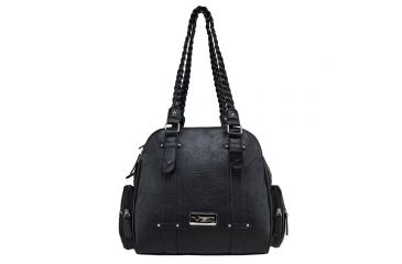 Image of Vism Concealed Carry Braided Shoulder Bag, Black, BWB001