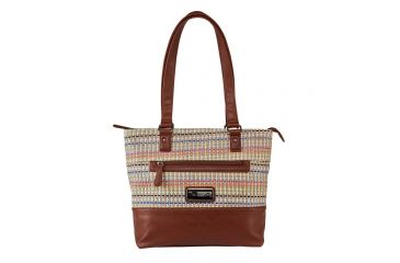 Image of Vism Concealed Carry Printed Tote Bag, Brown, BWK003