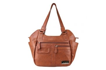 Image of Vism Concealed Carry Quilted Hobo Bag, Brown, Large, BWM002