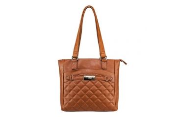 Image of Vism Concealed Carry Quilted Tote Bag, Brown, BWH003
