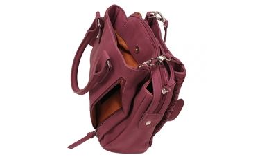 Image of Vism Daisy Crossbody Satchel, Burgundy, BWQ003