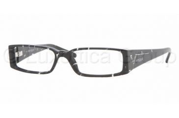 Image of Vogue VO2557B SV Prescription Eyeglasses, Black Glitter Frame / 49 mm Prescription Lenses, 1567-4915