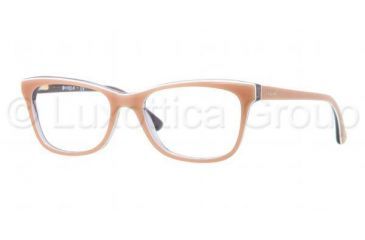 Image of Vogue VO2763 Progressive Prescription Eyeglasses 2012-5117 - Top Beige/Dark Blue Frame, Demo Lens Lenses