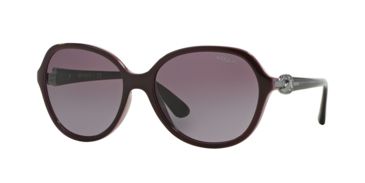 Image of Vogue VO2916SB Single Vision Prescription Sunglasses VO2916SB-23218H-58 - Lens Diameter 58 mm, Frame Color Eggplant Violet/opal Pink