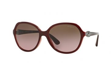 Image of Vogue VO2916SB Single Vision Prescription Sunglasses VO2916SB-232314-58 - Lens Diameter 58 mm, Frame Color Bordeaux/opal Powder