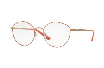 Image of Vogue VO4025 Progressive Prescription Eyeglasses 5022-51 - Matte Coral/pink Gold Frame