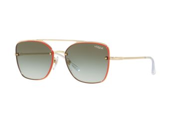 Image of Vogue VO4112S Sunglasses 848/8E-56 - Pale Gold Frame, Green Gradient Lenses