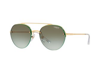 Image of Vogue VO4113S Sunglasses 280/8E-54 - Gold Frame, Green Gradient Lenses
