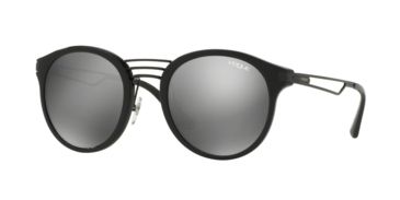 Image of Vogue VO5132S Sunglasses W44/6G-52 - Black Frame, Grey Mirror Silver Lenses