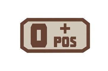 Image of Voodoo Tactical Blood Type Rubber Patch, O+, Gray, 07-0995014000