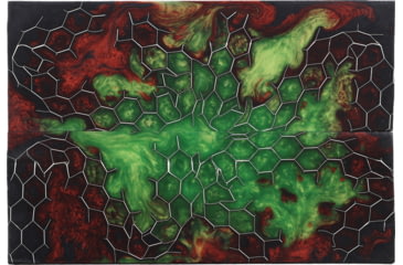 Image of Voodoo Resins Nuke Resin Slabs, 1.95in x 6in x 0.3in, 2 Pack, Black/Green/Red Pearl Resin, NUKS-KR02-00