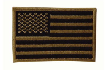 Image of Voodoo Tactical Embroidered Usa Military Flag Patches, Right Side, Coyote, 2inx3in, 20-9087007001