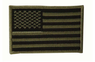 Image of Voodoo Tactical Embroidered Usa Military Flag Patches, Right Side, OD Green, 2inx3in, 20-9087004001