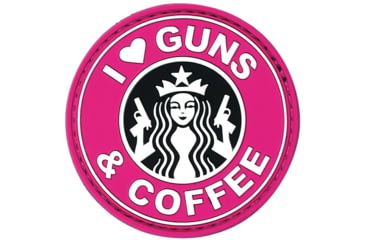 Image of Voodoo Tactical I Love Guns &amp; Coffee Patch, Pink - 07-0915000000