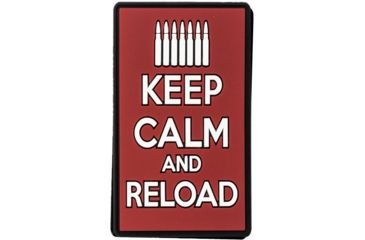 Image of Voodoo Tactical Rubber Patch - Keep Calm And Reload, Red, 07-0979016000