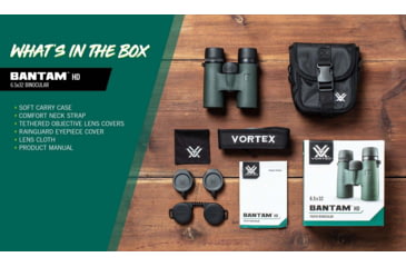 Image of Vortex Bantam HD 6.5x32mm Youth Binocular, Green, BTM-6532