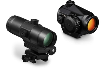 Image of Vortex Crossfire II 2 MOA Red Dot Sight, 1x22mm, Red Dot, Anodized Matte, Black, w/Vortex VMX-3T 3x Magnifier Flip Mount, CF-RD2-KIT2