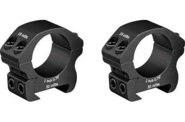 Image of Vortex Pro Series 1 inch Rifle Scope Rings, Weaver/Picatinny, Low Height, 0.75 inch, Black, PR1-L