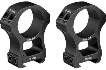 Image of Vortex Pro Series 30mm Rifle Scope Rings, Weaver/Picatinny, Extra High Height, 1.54 inch, Black, PR30-XH