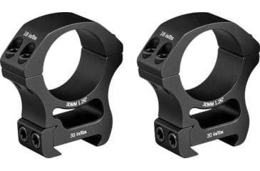 Image of Vortex Pro Series 30mm Rifle Scope Rings, Weaver/Picatinny, High Height, 1.26 inch, Black, PR30-H