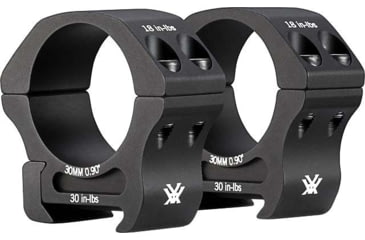 Image of Vortex Pro Series 30mm Rifle Scope Rings, Weaver/Picatinny, Low Height, 0.9 inch, Black, PR30-L