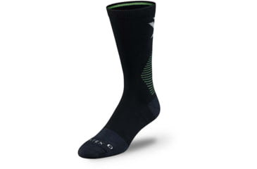 Image of Vortex Pursuit Trail Crew Active Sock - Mens, Black/Toxic Green, M, 122-46-BTGM