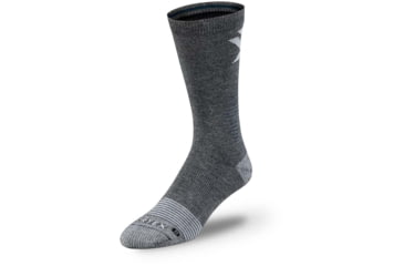 Image of Vortex Pursuit Trail Crew Active Sock - Mens, Charcoal/Dark Teal, L, 122-46-CDTL
