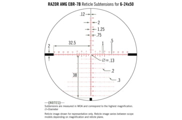 Image of Vortex Razor HD AMG 6-24 x 50 FFP EBR-7 MOA, Black, RZR-AMG-4