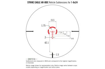 Image of Vortex Strike Eagle 1-6x24 AR-BDC reticle MOA SE-1624-1