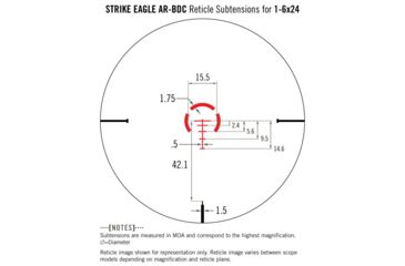 Image of Vortex Strike Eagle 1-6x24 AR-BDC reticle MOA SE-1624-1