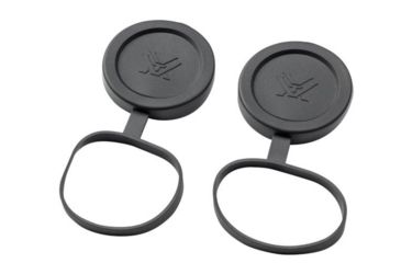 Image of Vortex Tethered Objective Lens Covers, Set of 2 50 mm Diamondback, Black CAPD50