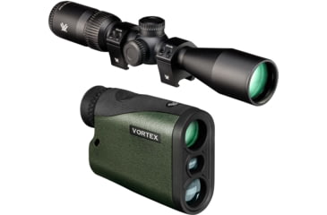 Image of Vortex Triumph HD 3-9x40mm 1 inch Tube Rifle Scope, TRI-3901, and Crossfire HD 1400 Laser Rangefinder, LRF-CF1400