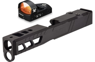 Image of Vortex Venom Red Dot Sight, 1x26.5mm, 3 MOA Dot Reticle, Black and TRYBE Defense Pistol Slide, Glock 19, Gen 4, Venom Cut, Version 2, Black Cerakote