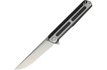 Image of Vouking Knives T01 Framelock Folding Knife, 4.25in Closed, 3.5in Satin Bohler M390 SS Drop Point, Bead Blast Finish Titanium Handle, Pocket Clip, T01BLS